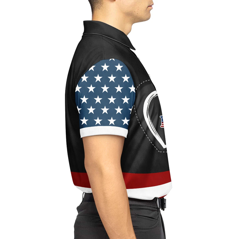 Gift For Husband,Gift For Yourself,Gift For Men,Gift For Father,Gift For Grandpa,Independence Day,America 250th,Love - America 250 Anniversary Grandpa Dad Kids Handprints - Personalized Polo Shirt