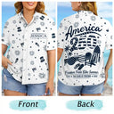 America 250th,Independence Day,Summer,Family,Proud,Custom Text - America 250 Freedom Feels Like Summer - Personalized Hawaiian Shirt
