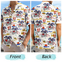 Gift For Yourself,Gift For Women,Gift For Men,Independence Day,America 250th,Happy,No Custom - America 250 Years Cowboy Skeleton Pattern - Hawaiian Shirt