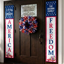 America 250th,Independence Day,Family,Proud,Custom Text - America 250 Years Of Freedom - Personalized Porch Banners