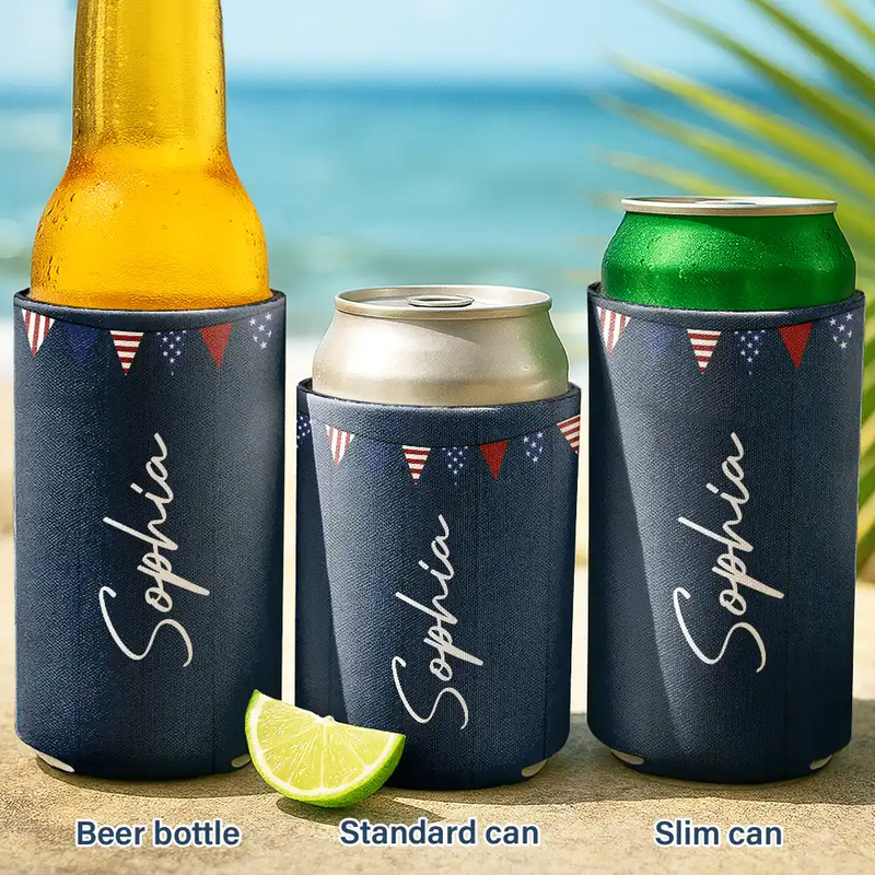 Gift For Yourself,Gift For Women,Gift For Men,Independence Day,America 250th,Happy - America 250 Years Of Freedom Cowboy Skeleton - Personalized Can Cooler Sleeve