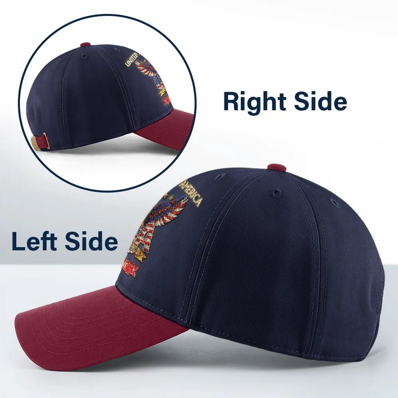 America 250th, Independence Day, Gift For Yourself, Proud, Custom Text - America 250th Anniversary - Personalized Embroidered Two Tone Cap
