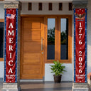 America 250th,Independence Day,Top Market,Family,Proud,Icon - America 250th Anniversary - Personalized Porch Banners