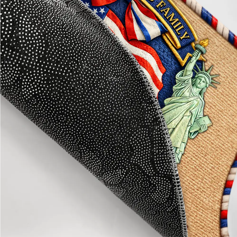 Family, Parents, Gift For Grandparents, Happy - America 250th Anniversary Family - Personalized Doormat