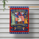 Family, Parents, Gift For Grandparents, Happy - America 250th Anniversary Family - Personalized Flag