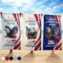 America 250th,Independence Day,Gift For Yourself,Proud,Icon - America 250th Anniversary US Pride Patriotic Eagle - Personalized Beach Towel
