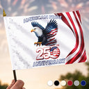 America 250th, Independence Day, Family, Proud, Icon - America 250th Anniversary US Pride Patriotic Eagle - Personalized Handheld Flag