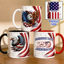 Independence Day,America 250th,Gift For Men,Icon,Proud - America 250th Anniversary US Pride Patriotic Eagle - Personalized Mug