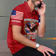 Gift For Men,Gift For Yourself,Happy - America 250th Anniversary US Pride Patriotic Eagle - Personalized Polo Shirt