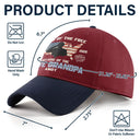 Happy,Independence Day,Gift For Men,Gift For Yourself,America 250th,Gift For Father,Gift For Grandpa,Veteran,Proud - America Land Of The Free Because Of The Brave Dad - Personalized Two Tone Cap