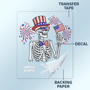America 250th, Independence Day - America Waving Flag Faux Glitter Equal Better Than Divide - Personalized Decor Decal