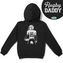 Gift For Father,Gift For Grandpa,Football,Non-Eng,Icon,Confident - American Football Dad Papa Kids Backside Line Art - Personalized T Shirt