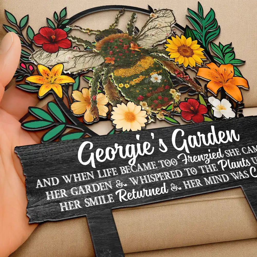 Camping,Family - And Into The Garden I Go To Lose My Mind - Personalized Metal Garden Stake