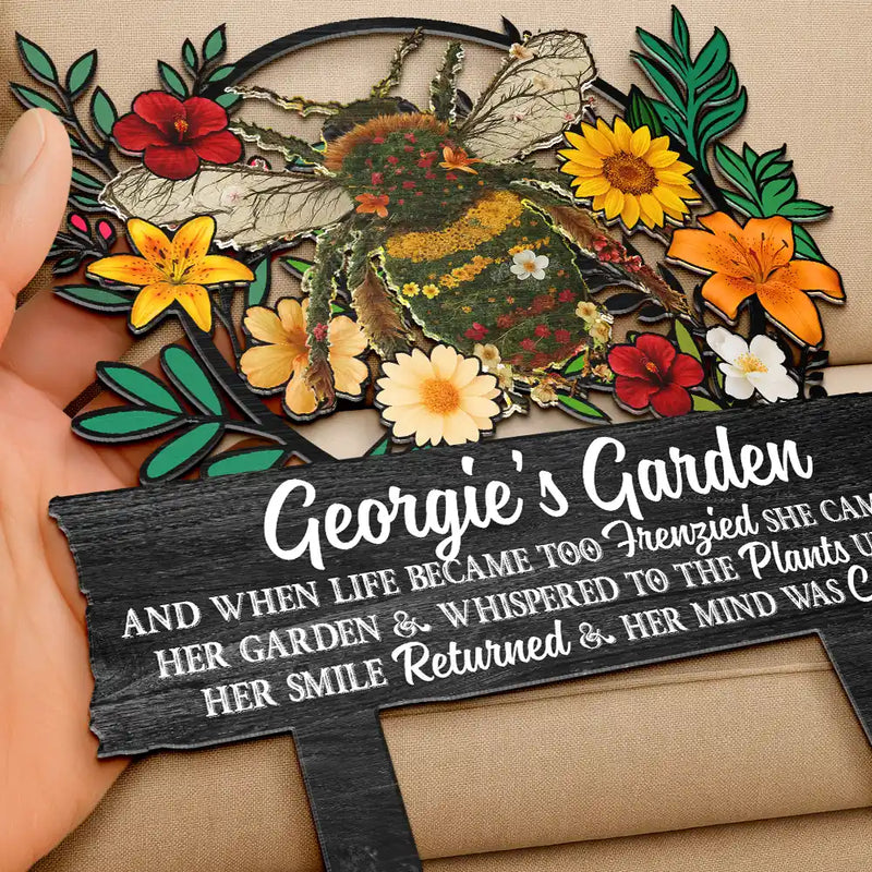 Camping,Family - And Into The Garden I Go To Lose My Mind - Personalized Metal Garden Stake