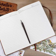 And So Adventure Begins Travel - Personalized Leather Journal