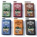 Camping, Gift For Women, Gift For Men, Happy - And So The Adventure Awaits - Personalized Leather Cable Bag