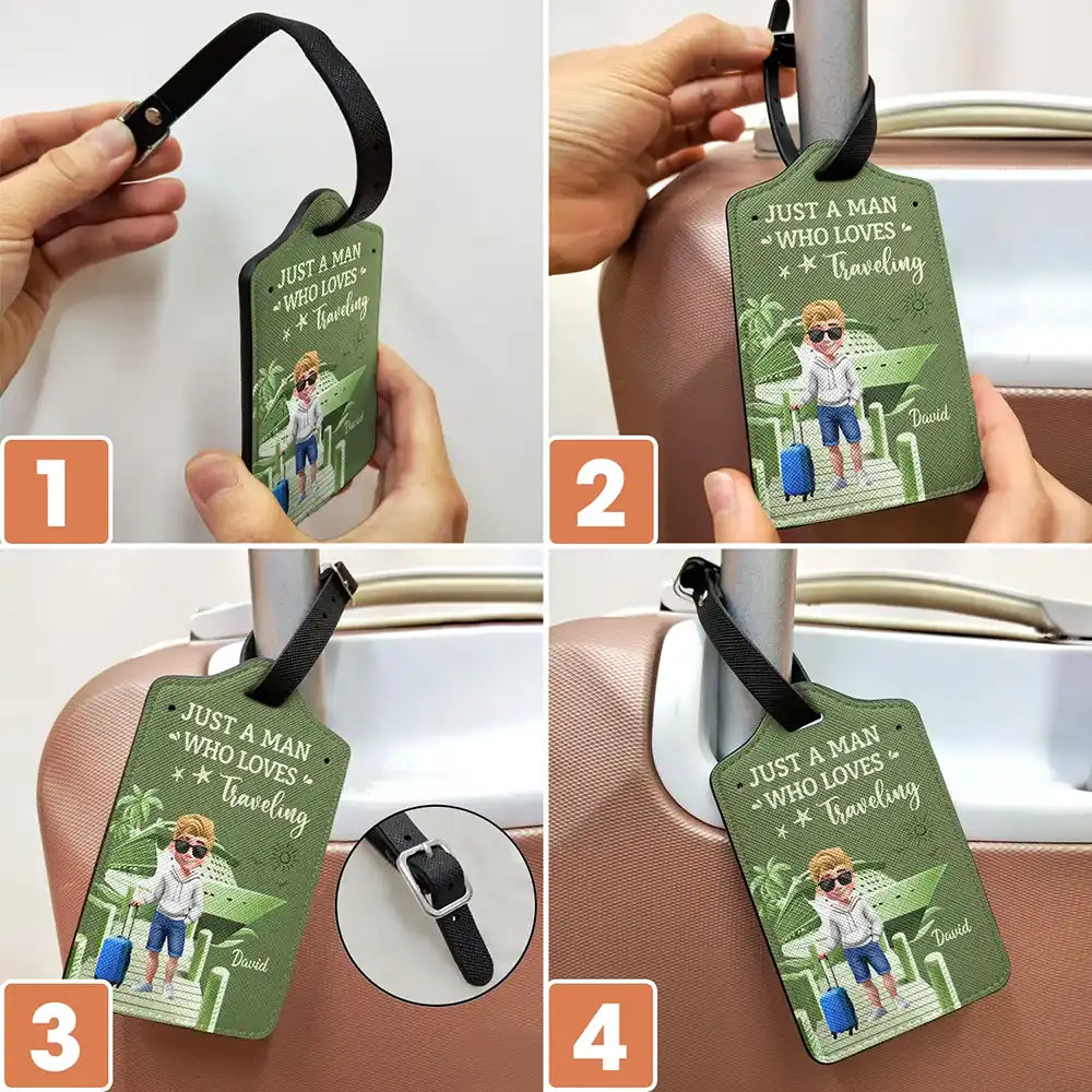 Gift For Yourself,Gift For Women,Gift For Men,Travel,Happy -And So The Adventure Begins Travel Woman Man - Personalized Luggage Tag