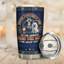 Dog Dad,Cat Dad,Pet Dad,Top Market,Non-Eng,Vector,Adorable - Animate Dog Cat Happy Pawther's Day - Personalized Tumbler