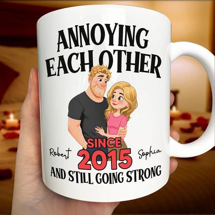 Animate Couple Annoying Each Other And Still Going Strong - Personalized Mug