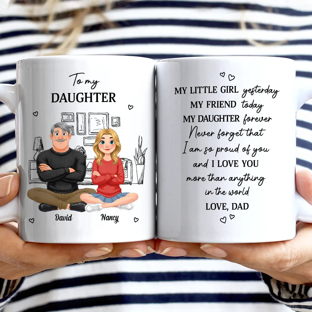 Mom - Daughters (Adult),Mom - Daughters (Young),Mom - Sons,Dad - Daughters (Adult),Dad - Daughters (Young),Dad - Sons,Grandpa - Grandkids,Grandma - Grandkids,Gift For Grandkids,Gift For Daughter,Gift For Son,Gift For Women,Gift For Men,Happy - Animate My Daughter Son Forever - Personalized Mug