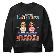 Top Market,Gift For Couples,Old Couples,Gift For Women,Gift For Men,LGBT,Funny - 3D Effect Couple Annoying Each Other And Still Going Strong - Personalized T Shirt