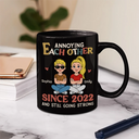 Gift For Couples,Funny,Gift For Husband,Gift For Boyfriend,Gift For Men,Old Couples - Annoying Each Other Retro Couple - Personalized Mug
