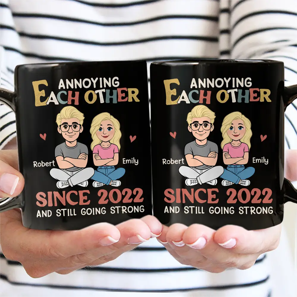 Gift For Couples,Funny,Gift For Husband,Gift For Boyfriend,Gift For Men,Old Couples - Annoying Each Other Retro Couple - Personalized Mug