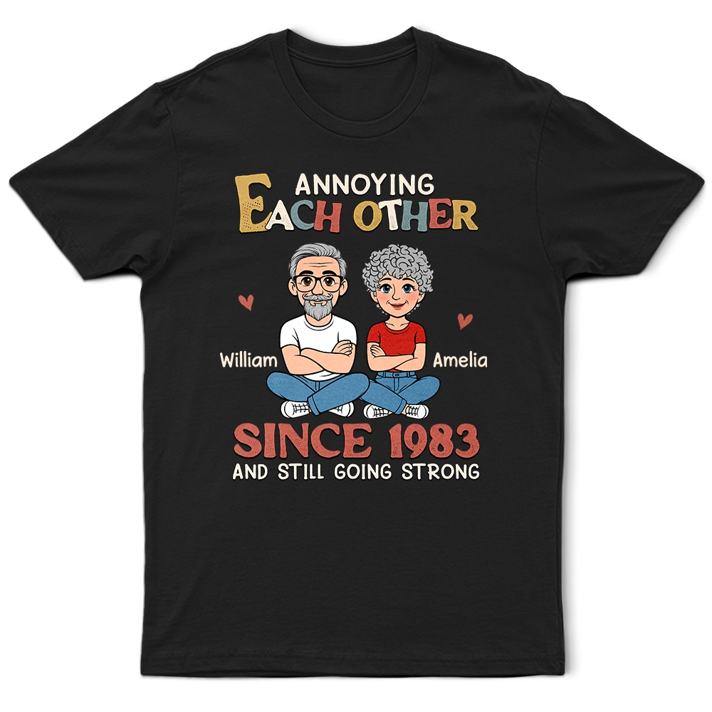 Annoying Each Other Retro Couple - Personalized T Shirt