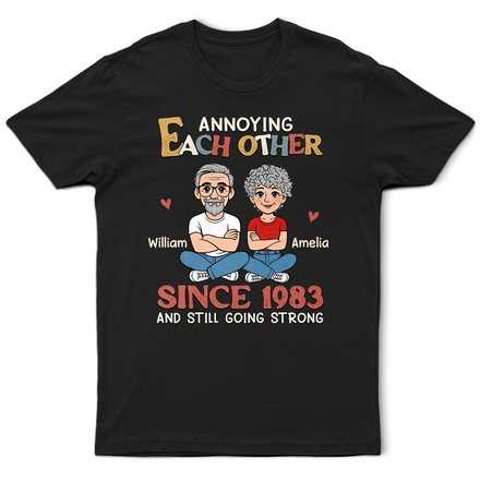 Annoying Each Other Retro Couple - Personalized T Shirt