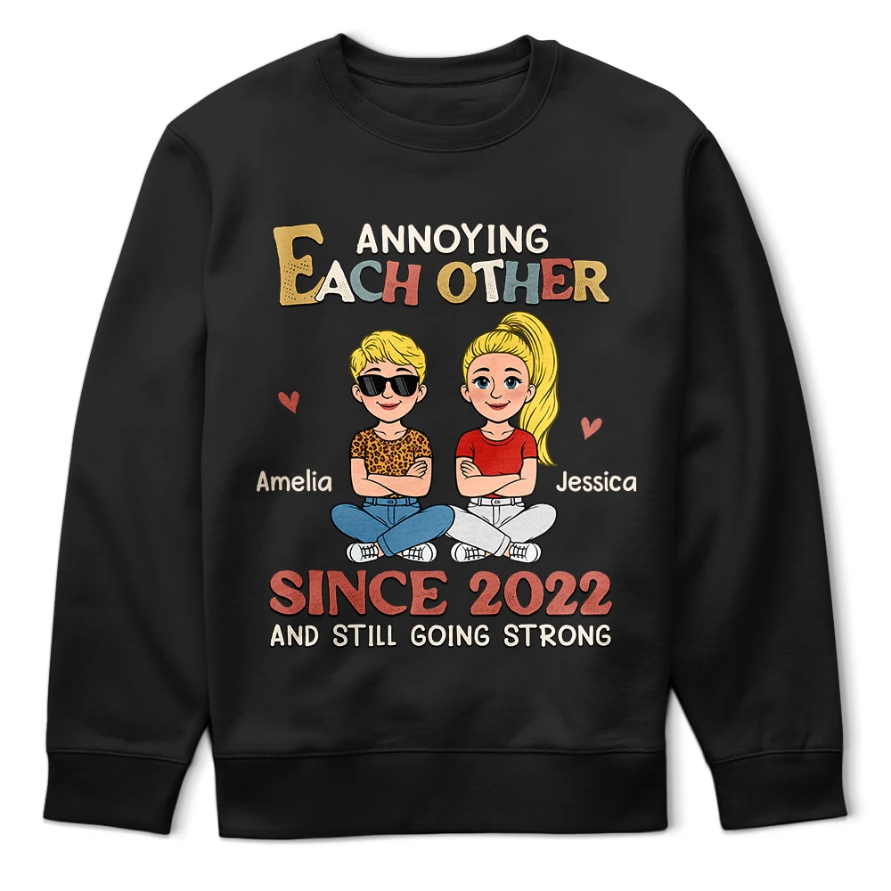 Gift For Couples,Funny,Gift For Husband,Gift For Boyfriend,Gift For Men,Old Couples - Annoying Each Other Retro Couple - Personalized T Shirt