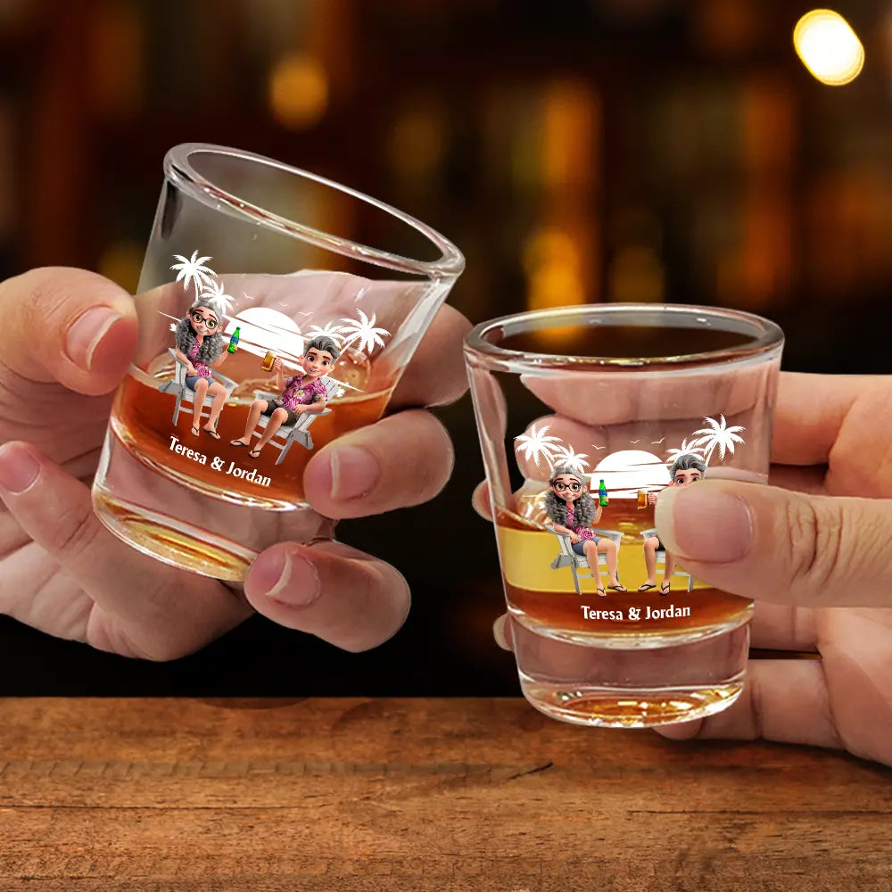 Gift For Couples,Gift For Husband,Gift For Wife,Gift For Boyfriend,Gift For Girlfriend,Funny - Annoying Each Other Since - Personalized Shot Glass