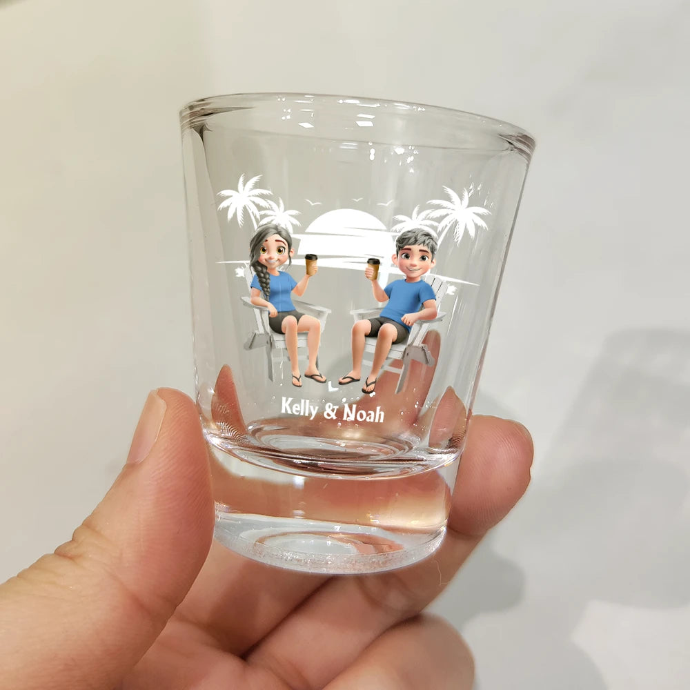 Gift For Couples,Gift For Husband,Gift For Wife,Gift For Boyfriend,Gift For Girlfriend,Funny - Annoying Each Other Since - Personalized Shot Glass