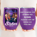 Gift For Sisters,Gift For Bestie,Cousin,Funny - Another Year Of Us 3D Effect Sisters Cousins Forever - Personalized Wine Tumbler
