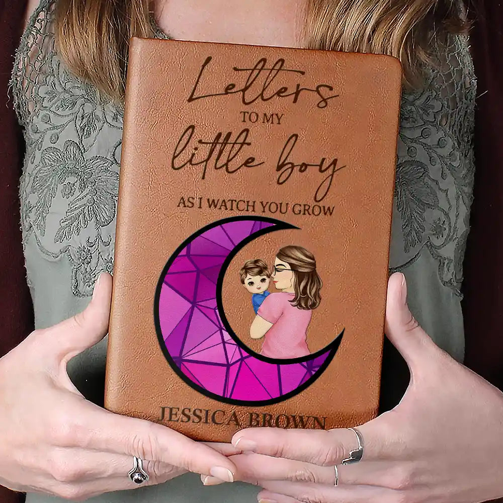 New Mom,New baby,Love - As I Watch You Grow - Personalized Leather Journal