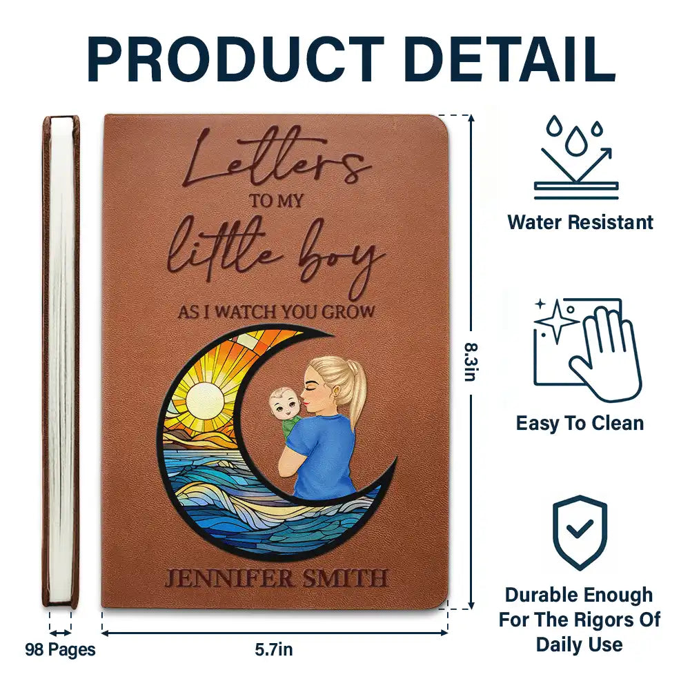 New Mom,New baby,Love - As I Watch You Grow - Personalized Leather Journal