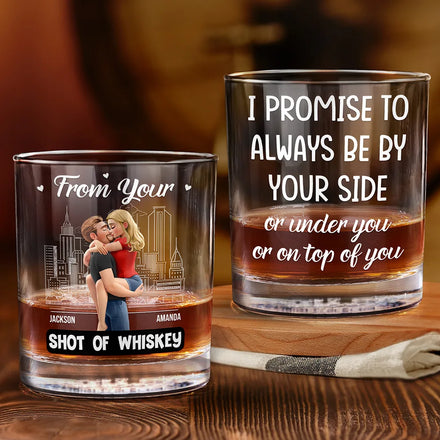 As Long As We Do It Spicy Couple 3D Effect - Personalized Whiskey Glass