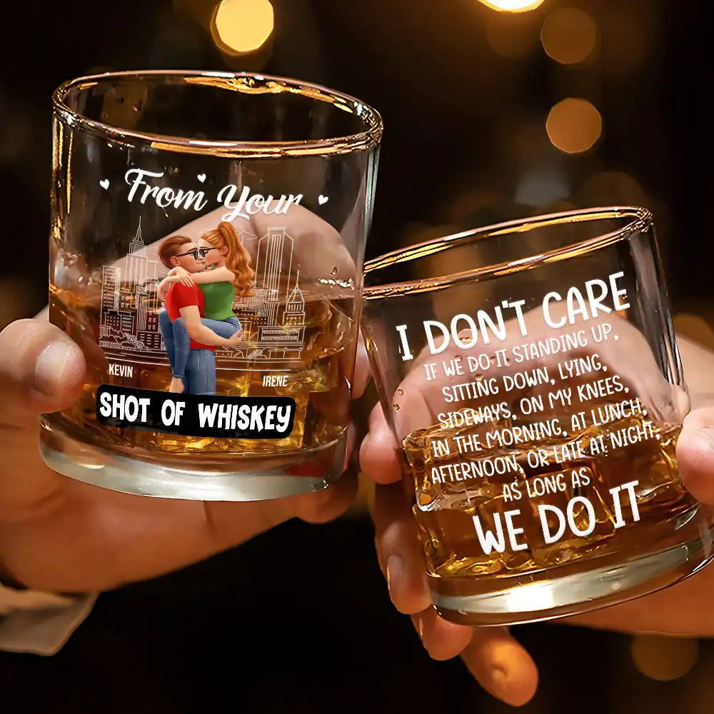 Gift For Husband,Gift For Boyfriend,Gift For Couples,Funny - As Long As We Do It Spicy Couple 3D Effect - Personalized Whiskey Glass