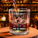 Gift For Husband,Gift For Boyfriend,Gift For Couples,Funny - As Long As We Do It Spicy Couple 3D Effect - Personalized Whiskey Glass