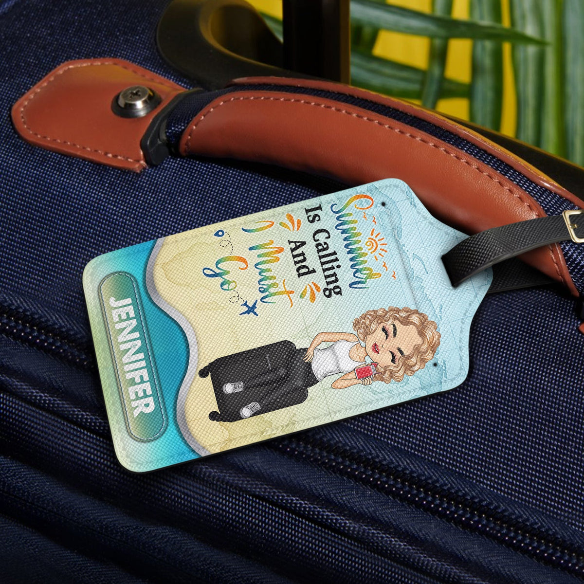 Travel,Gift For Yourself,Happy,Non-Eng,Vector,Confident - Just A Girl Boy Who Loves Travelling - Personalised Luggage Tag