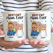 A Girl & Her Cat A Bond That Can't Be Broken - Funny Gift For Cat Lovers, Pet Lovers - Personalized Mug