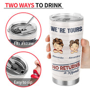 No Returns Or Refunds Chibi Grandkids - Personalized Tumbler