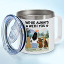 A Bond That Can't Be Broken Dog - Personalized 14oz Stainless Steel Tumbler With Handle