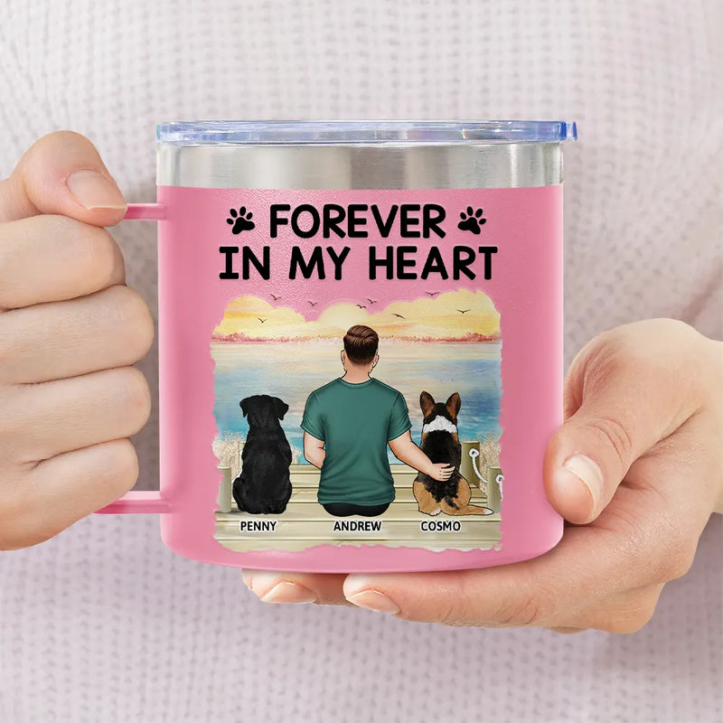 A Bond That Can't Be Broken Dog - Personalized 14oz Stainless Steel Tumbler With Handle