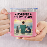 A Bond That Can't Be Broken Cat - Personalized 14oz Stainless Steel Tumbler With Handle