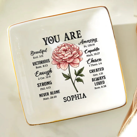 You Are Beautiful Victorious Women - Personalized Ring Dish
