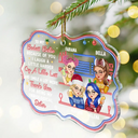Because Of You I Laugh A Little Harder Christmas Best Friends - Personalized Medallion Acrylic Ornament