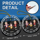 Custom Photo Friendships May Start At The Workplace Christmas Colleagues - Personalized Circle Glass Ornament