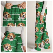 Family, Pet, Gift For Couples - Custom Photo Christmas Couples Family Pets Face - Personalized Pajama Pants