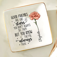 Good Friends Are Like Star - Personalized Ring Dish