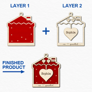Gift For Grandma, Gift For Grandpa, Gift For Grandparents - Our Grandkids Sweet Hearts - Personalized 2-Layered Wooden Ornament